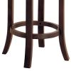 Contemporary 29" Swivel Bar Stool with Upholstered Seat, brown ,Set of 2