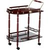 2 Tier Traditional Serving Cart, Brown