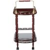 2 Tier Traditional Serving Cart, Brown