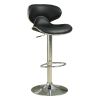 Swivel Adjustable Bar Stool, Black, Set of 2