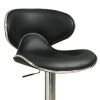 Swivel Adjustable Bar Stool, Black, Set of 2