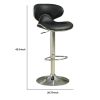 Swivel Adjustable Bar Stool, Black, Set of 2
