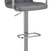 Grid Adjustable Swiveling Bar Stool, Grey