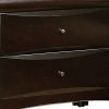 Spacious 2 Drawer Nightstand, Brown