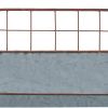 Galvanized Metal Wall Iron Shelves With Wired Back, Set of 2, Gray