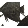 Three Dimensional Hanging Metal Fish Wall Art Decor, Multicolor