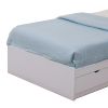 Contemporary Style Wooden Frame Twin Size Chest Bed with 3 Drawers, White