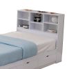 Contemporary Style Wooden Frame Twin Size Chest Bed with 3 Drawers, White