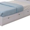 Contemporary Style Wooden Frame Twin Size Chest Bed with 3 Drawers, White