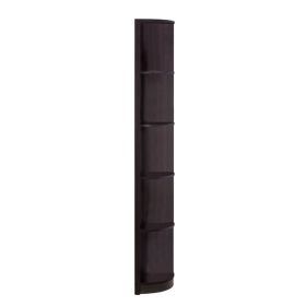 Capacious Corner Bookcase With 5 Open Shelves.