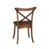 Convenient Metal Accented Side Chairs In Rubberwood Set Of 2
 Brown