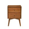 Mid Century Mahogany Wood Nightstand, Acron