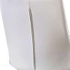 Leatherette Upholstered Metal Side Chair with Tapered Legs, Pack of Two, White and Silver
