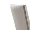Transitional Style Wooden Side Chair with Fabric Upholstery, Set of 2, Gray Oak