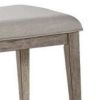 Transitional Style Wooden Side Chair with Fabric Upholstery, Set of 2, Gray Oak