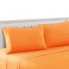 Bezons 4 Piece Queen Size Microfiber Sheet Set The Urban Port, Orange