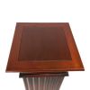 Transitional Molded Wooden Frame Pedestal Stand, Brown