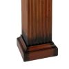 Transitional Molded Wooden Frame Pedestal Stand, Brown