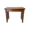 Wooden Frame Writing Desk with 1 Drawer and Slatted Sides, Brown