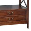 Wooden TV Stand with 2 Drawers and 1 Open Shelf, Dark Brown