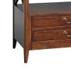 Wooden TV Stand with 2 Drawers and 1 Open Shelf, Dark Brown