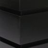 Wooden Pedestal Stand in Stacked Cube Design, Antique Black
