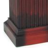 Transitional Style Square Top Pedestal Stand, Brown