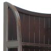4 Tier Foldable Shelf Display Stand with Plank Style Back, Brown