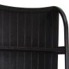 4 Tier Foldable Shelf Display Stand with Plank Style Back, Black