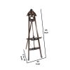 Traditional Style Sandy Easel with Angular Legs, Brown