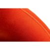 Fabric Upholstered Dining Chair with Winged Back and Curved Arms, Orange