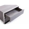 2 Drawer Rectangular Nightstand with Stainless Steel Legs, Gray