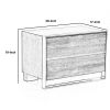 2 Drawer Rectangular Nightstand with Stainless Steel Legs, Gray