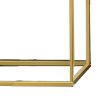 1 Drawer Wooden Nightstand with Metal Legs, Black and Gold