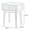 1 Drawer Wooden End Table with Splayed Legs, Walnut Brown