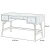 3 Drawer Wooden Writing Desk with Splayed Legs, Walnut Brown