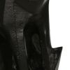 15 Inches Faceted Metal Frame Dog Figurine, Black