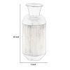 15 Inch Metal Jar with Wooden Accent and Flared Opening,Black and Brown