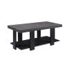 Wood and Metal 3 Piece Cocktail Table Set, Gray and Black