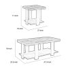 Wood and Metal 3 Piece Cocktail Table Set, Gray and Black