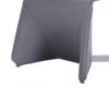 Fully Leatherette Upholstered Metal Frame Dining Chair, Set of 2, Gray
