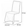 Fully Leatherette Upholstered Metal Frame Dining Chair, Set of 2, Gray