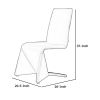 Fully Leatherette Upholstered Metal Frame Dining Chair, Set of 2, White