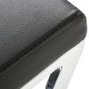 Leatherette Bar Stool with X Shape Legs, Set of 2, Black and Chrome