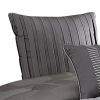 10 Piece Queen Polyester Comforter Set with Geometric Print, Gray