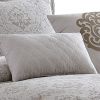 10 Piece King Cotton Comforter Set with Textured Floral Print, Gray
