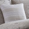 10 Piece King Cotton Comforter Set with Textured Floral Print, Gray