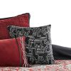 10 Piece King Size Comforter Set with Medallion Print, Red and Blue