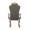 Leatherette Arm Chair with High Back and Claw Legs, Set of 2, Antique White
