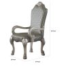 Leatherette Arm Chair with High Back and Claw Legs, Set of 2, Antique White
